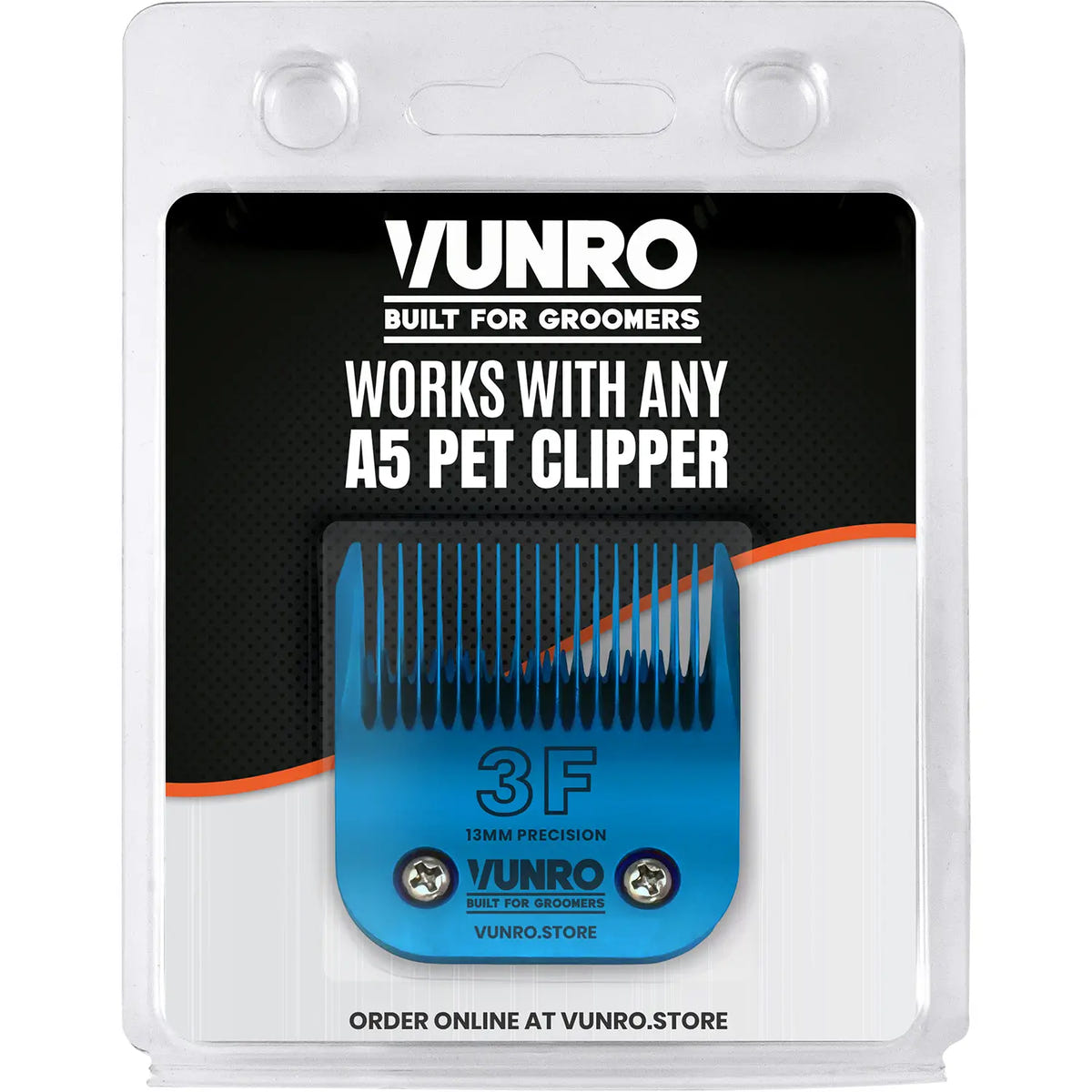 3F Blue Steel Dog Clipper Blade (13 mm) by VUNRO