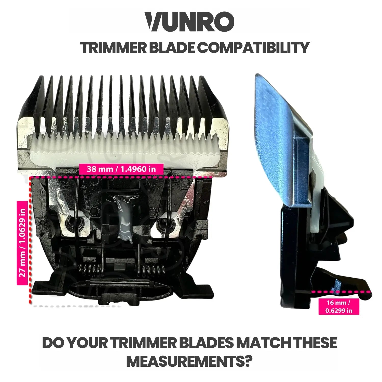VUNRO PRO 4 in 1 Dog Trimmer Blade (1 mm - 1.9 mm) by VUNRO