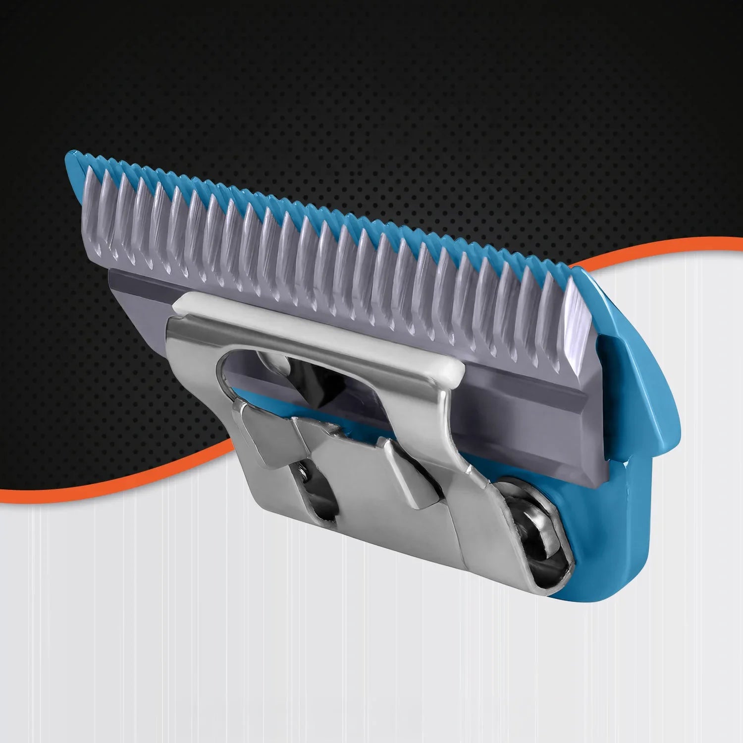 VUNRO 30W Wide Blue Steel dog clipper blade rear left view