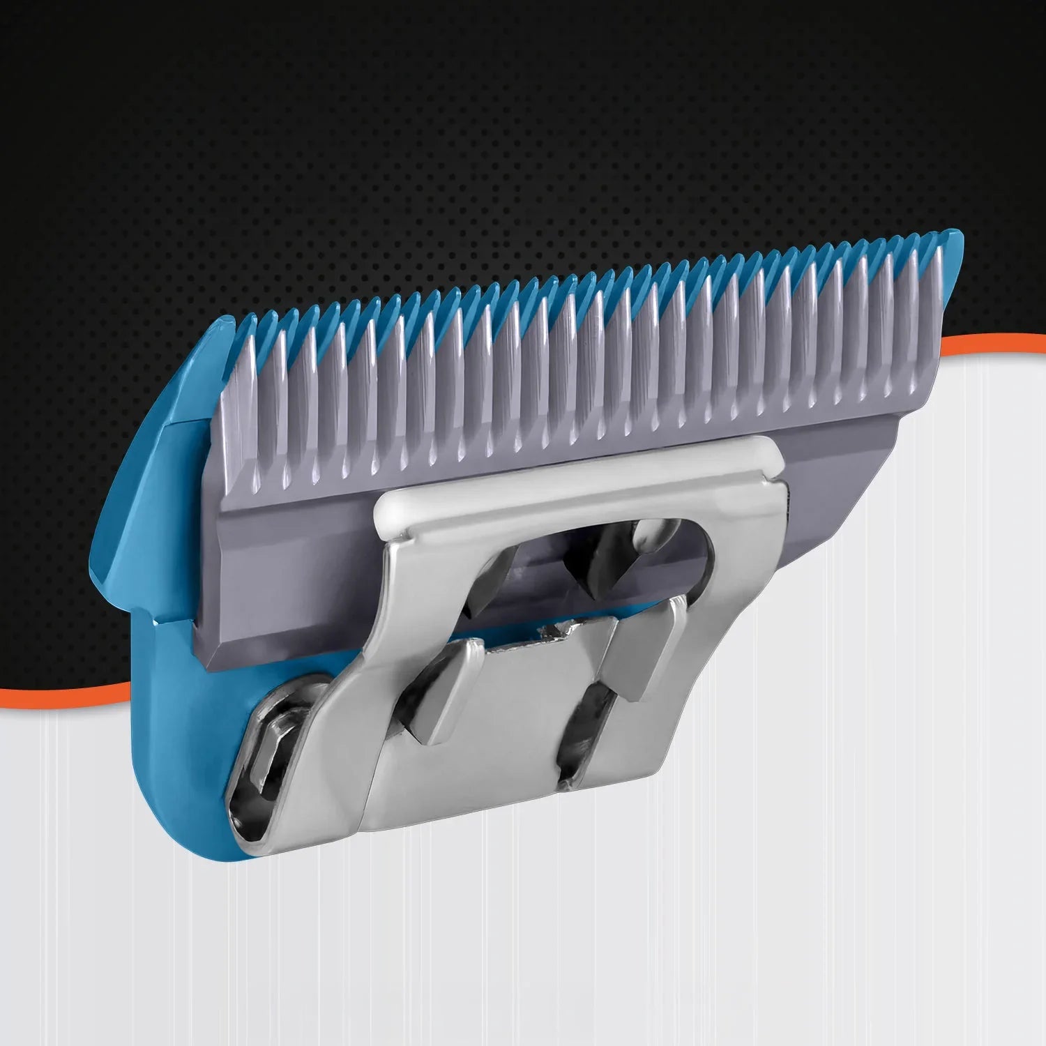 VUNRO 30W Wide Blue Steel dog clipper blade rear right view
